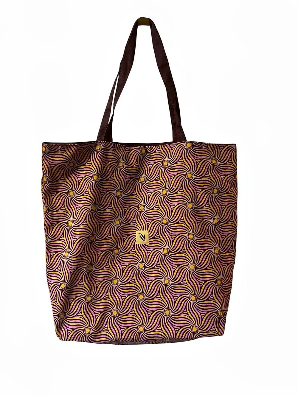 Nespresso Festive Reversible Tote Bag Purple & Multicolor